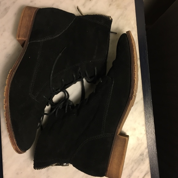 Steve Madden Suede Lace Up Booties - Picture 2 of 8